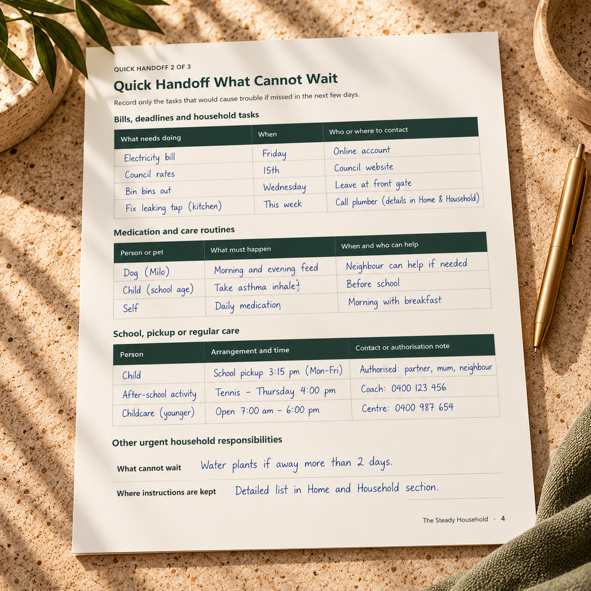 Family Emergency Planner